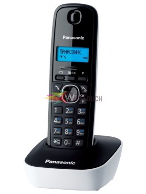 Panasonic ασύρματο τηλέφωνο με ελληνικό μενού (KX-TG1611GRW)- σε χρώμα AΣΠPO - MAYPO Κινητά Τηλέφωνα